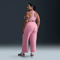 Nike Sportswear Club Fleece женская Mid-Rise Wide-Leg Graphic Pants (большие размеры) Pink