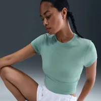 Nike Sportswear Chill Knit женская Cropped футболка цвет зеленый