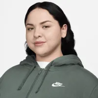 Nike Sportswear Club Fleece жіноча Full-Zip Толстовка з капюшоном (великі розміри) колір зелений