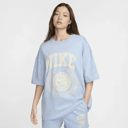 Nike Sportswear Essential женская оверсайз футболка синий