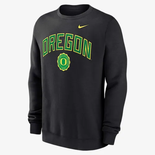 Oregon Ducks Arched Seal чоловічі Nike College Pullover Crew колір чорний