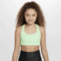 Nike Swoosh Big дитячі (Girls') Sports Bra колір зелений
