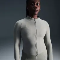 Nike Zenvy женская Dri-FIT Full-Zip Long-Sleeve Top цвет зеленый