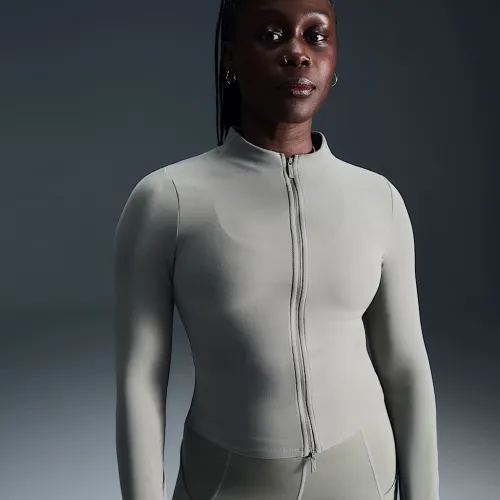 Nike Zenvy женская Dri-FIT Full-Zip Long-Sleeve Top цвет зеленый