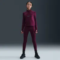 Nike Pro Big детские (Girls') Therma-FIT 1/2-Zip Long-Sleeve Top цвет красный