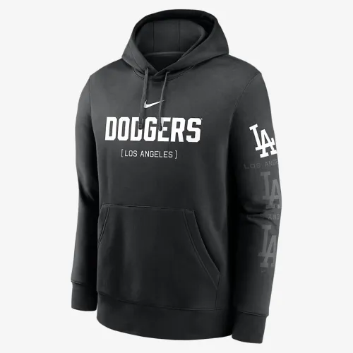 Los Angeles Dodgers Fashion Club чоловічі Nike MLB Pullover Толстовка з капюшоном колір чорний