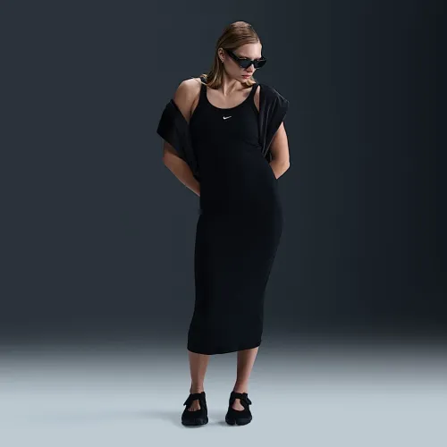 Nike Sportswear Chill Knit жіноча Tight Mini-Rib Tank Костюм колір чорний