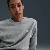 Nike Club мужские Fleece Crew цвет серый