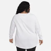 Nike Sportswear Club жіноча Long-Sleeve футболка (великі розміри) колір білий