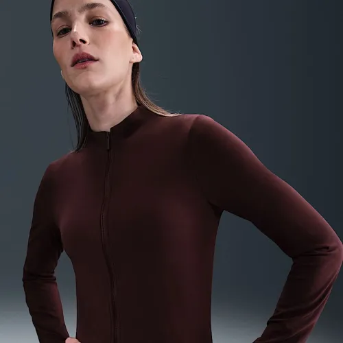 Nike Zenvy женская Dri-FIT Full-Zip Long-Sleeve Top цвет красный