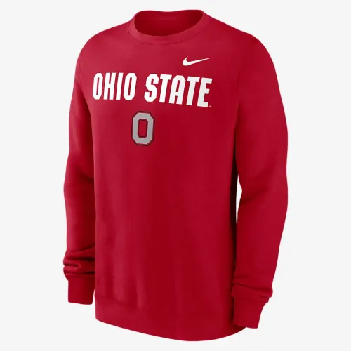 Ohio State Buckeyes Primetime Primary Stack мужские Nike College Pullover Crew цвет красный