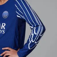 Nike Paris Saint-Germain 2024/25 Match Fourth Big детские Jordan Dri-FIT ADV Soccer Authentic Long-Sleeve Jersey синий