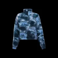 Nike One женская Therma-FIT оверсайз 1/2-Zip Fleece Printed Top синий