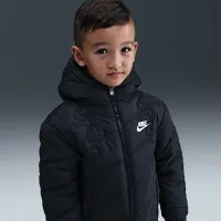 Nike Little дитячі Swoosh Quilted Puffer Куртка колір чорний