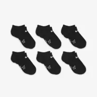 Nike Dri-FIT Performance Basics Little детские No-Show носки (6 пары) цвет черный