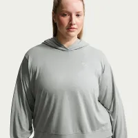 Nike Sportswear Chill Knit женская Lightweight Толстовка с капюшоном (большие размеры) цвет серый