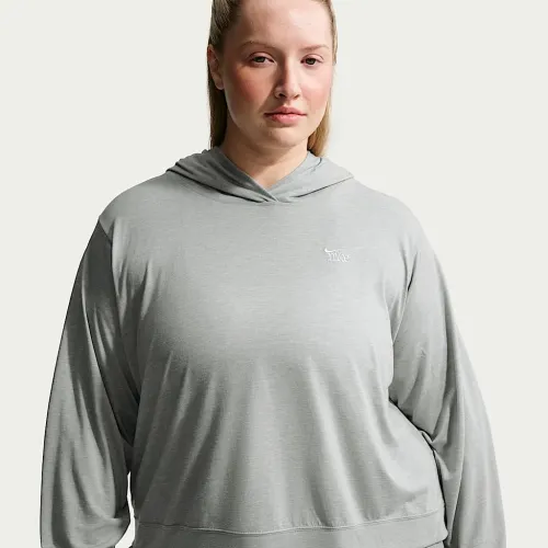 Nike Sportswear Chill Knit женская Lightweight Толстовка с капюшоном (большие размеры) цвет серый