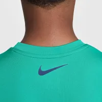 Nike Swim Hydroguard Big детские (для мальчиков) Dri-FIT Long-Sleeve Top цвет зеленый