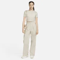 Nike Sportswear Essential женская Slim Cropped футболка цвет коричневый