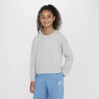 Nike Sportswear Essential Big дитячі (Girls') Long-Sleeve футболка колір сірий