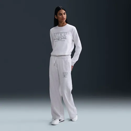 Nike Sportswear Club Fleece женская Mid-Rise Wide-Leg Graphic Pants цвет коричневый