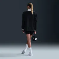 Nike Sportswear Essential жіноча оверсайз Long-Sleeve Polo колір чорний
