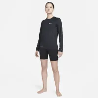 Nike Essential женская Long-Sleeve Hydroguard Swim Shirt цвет черный