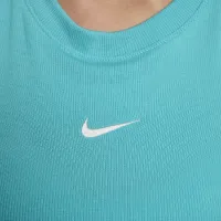 Nike Sportswear Chill Knit женская Tight Cropped Mini-Rib Tank Top цвет зеленый