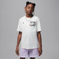 Nike Jordan Big дитячі Summer Bloom оверсайз футболка колір коричневий