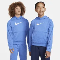 Nike Multi+ Big дитячі Therma-FIT Pullover Толстовка з капюшоном блакитний