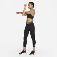Nike Pro женская Mid-Rise Crop лосины цвет черный