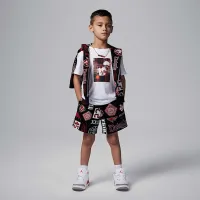 Nike Jordan Little дитячі MJ Photo футболка колір білий