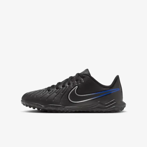 Nike Jr. Tiempo Legend 10 Club Little/Big дитячі Turf Low-Top Soccer Кросівки колір чорний