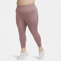 Nike Go женская Firm-Support С высокой Талией 7/8 лосины с карманами(большие размеры) цвет фиолетовый