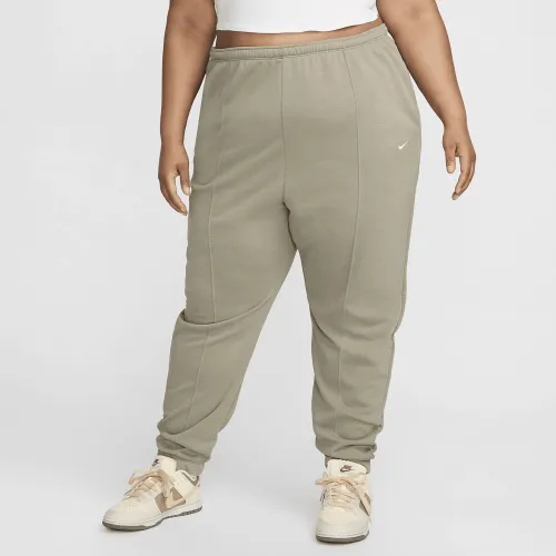 Nike Sportswear Chill Terry женская Slim С высокой Талией French Terry Sweatpants (большие размеры) цвет зеленый