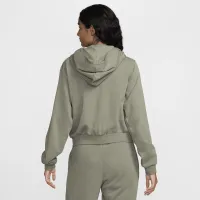 Nike Sportswear Chill Terry женская Loose Full-Zip French Terry Толстовка с капюшоном цвет зеленый