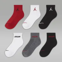 Nike Jordan Legend Big дитячі Ankle шкарпетки (6 пар) колір червоний