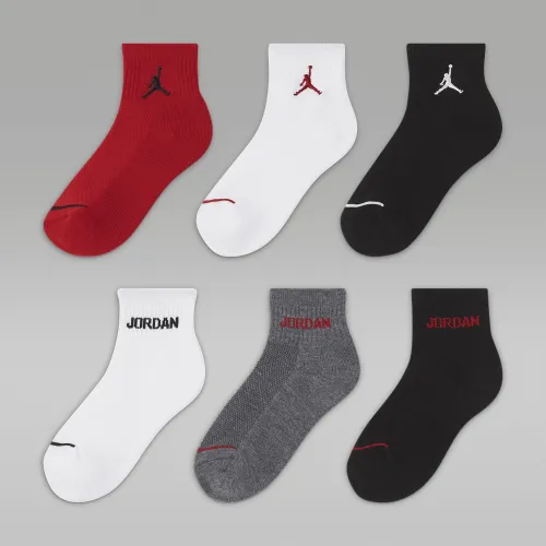 Nike Jordan Legend Big дитячі Ankle шкарпетки (6 пар) колір червоний