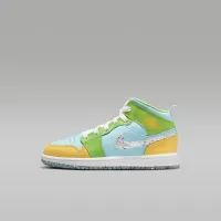 Nike Jordan 1 Mid SE Little Kids' взуття Blue