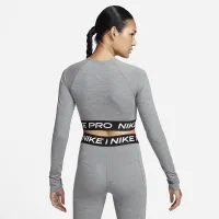 Nike Pro жіноча Dri-FIT Cropped Long-Sleeve Top колір сірий