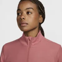 Nike One Rib жіноча Dri-FIT Full-Zip Mid Layer Pink