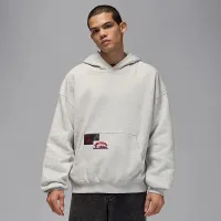 Nike Jordan Brooklyn мужские оверсайз Pullover Толстовка с капюшоном цвет серый