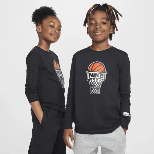 Nike Sportswear Big дитячі Long-Sleeve футболка колір чорний
