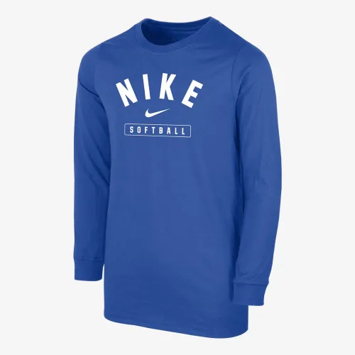Nike Big дитячі Softball Long-Sleeve футболка блакитний