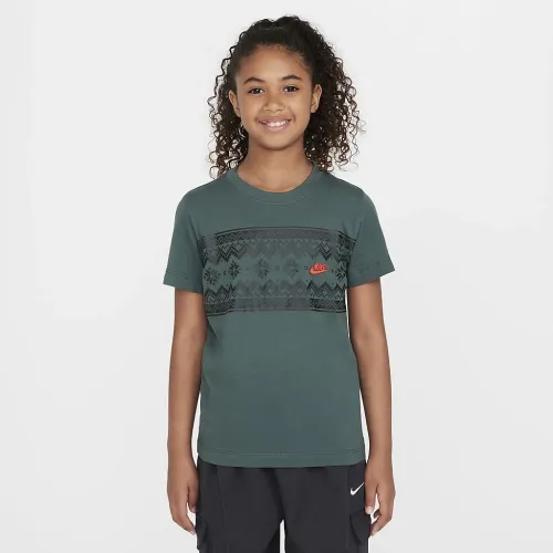 Nike Sportswear Big детские футболка цвет зеленый