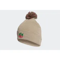 Шапка adidas 3D Adicolor Pompom Cuff Beanie GD4589 - коричневая