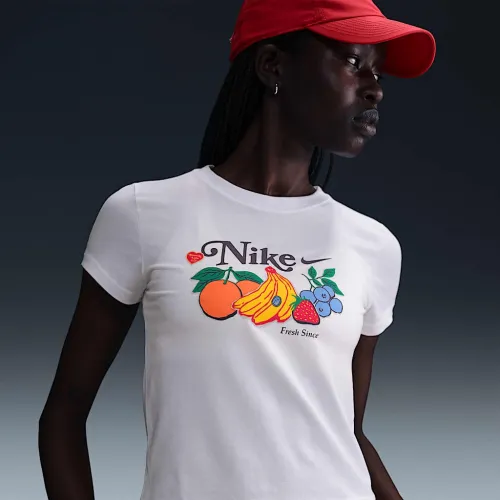 Nike Sportswear Chill Knit женская Slim Cropped футболка цвет белый