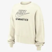 Nike Phoenix Fleece жіноча Gymnastics Crew-Neck світшот колір білий