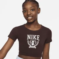 Nike Sportswear Big Kids (Girls') Graphic футболка колір коричневий