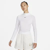 Nike Sportswear Essential женская Ribbed Mock-Neck Long-Sleeve Top цвет белый